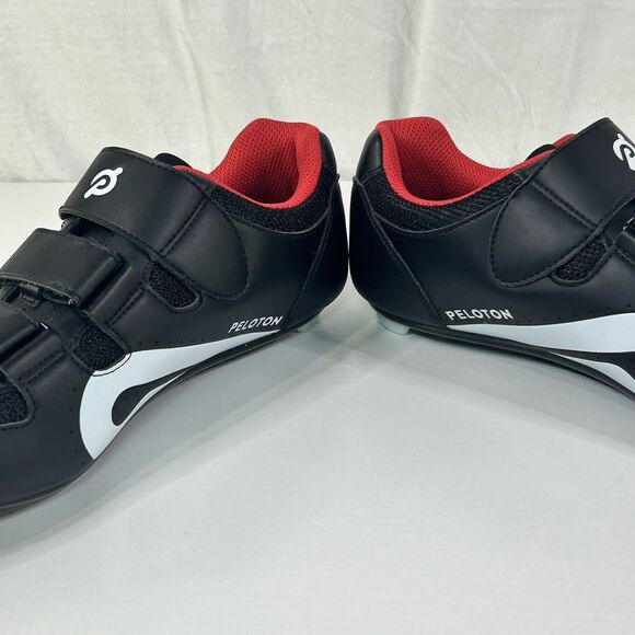 Peloton Cycling Shoes Women's Size US 10.5 / EU 41 Black Red - Picture 3 of 8